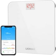 Báscula Smart Digital Liorque Corporal con 4 Sensores IMC Pantalla LED 400lbs Blanco Liorque LE-8546646